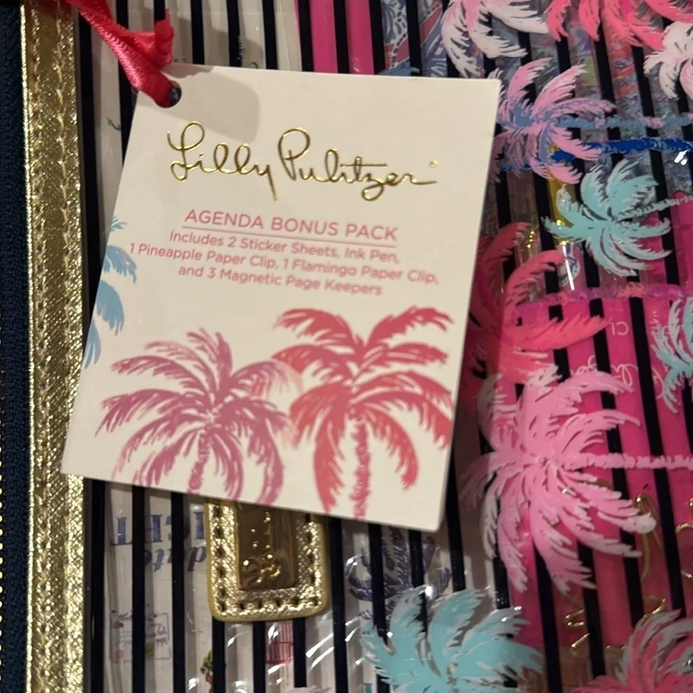 Lilly Pulitzer agenda bonus pack in Desert Palm print NWT